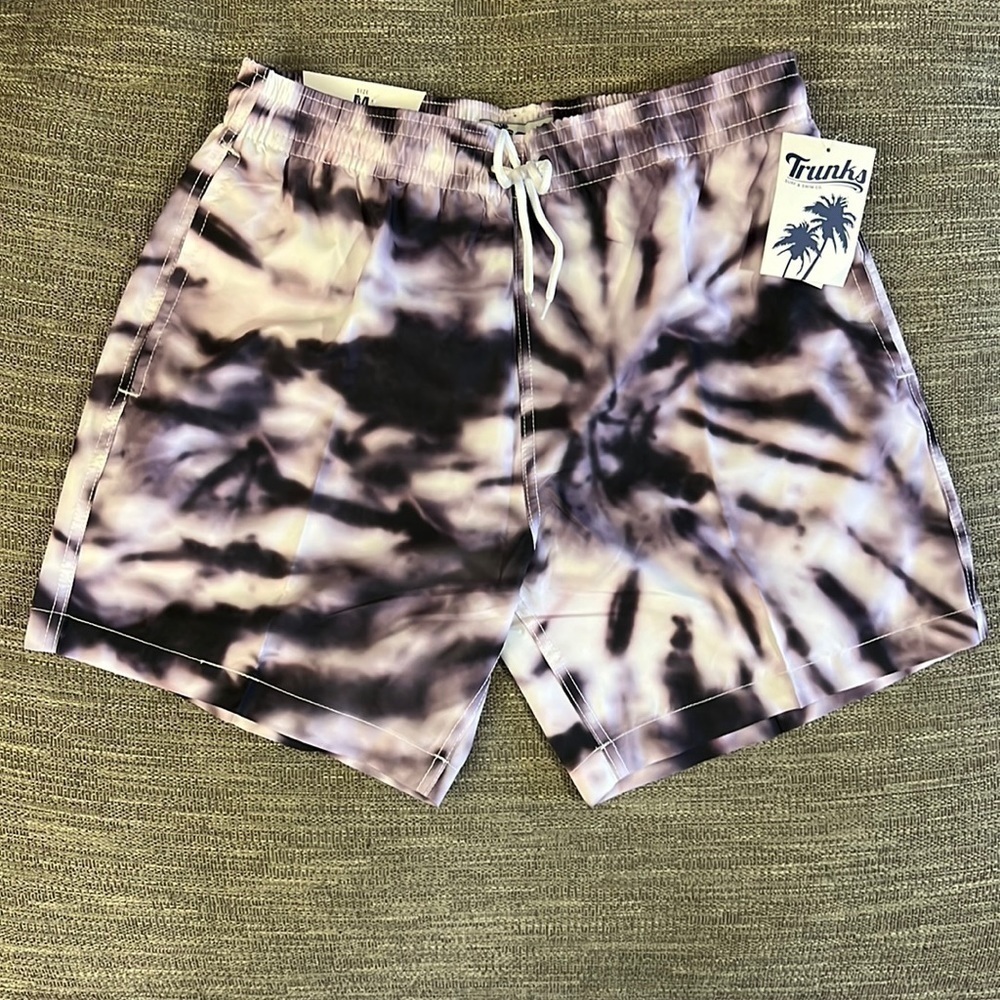 Trunks Surf & Swim Ink Splash Tie Dye Printed Swim Shorts